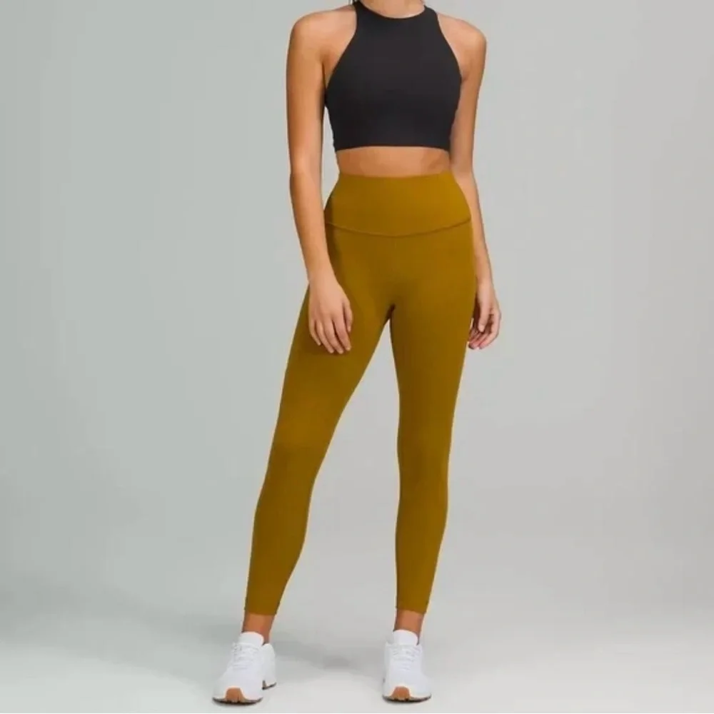 Lululemon Wunder Under Train High Rise 25” Leggings Gold Spice Workout Womens 14 - Picture 2 of 16
